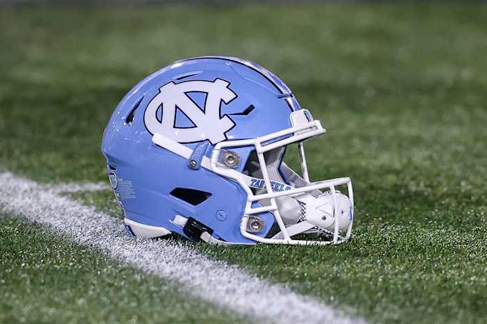 UNC football helmet